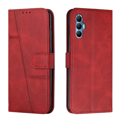 Stitching Calf Texture Buckle Leather Phone Case