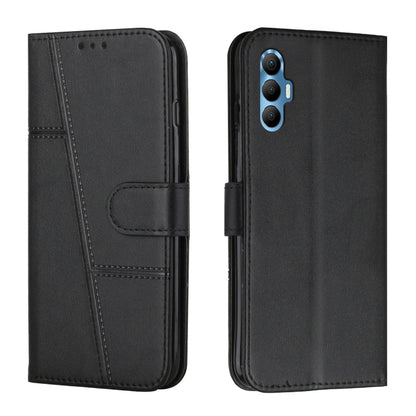 Stitching Calf Texture Buckle Leather Phone Case