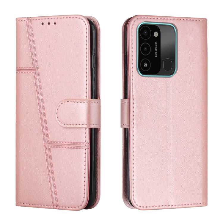 Stitching Calf Texture Buckle Leather Phone Case