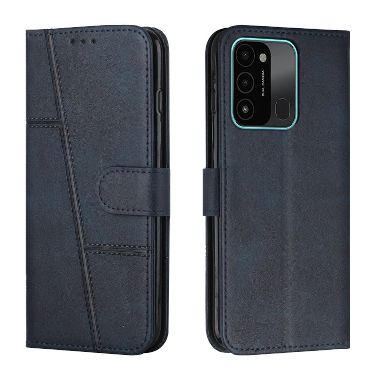 Stitching Calf Texture Buckle Leather Phone Case