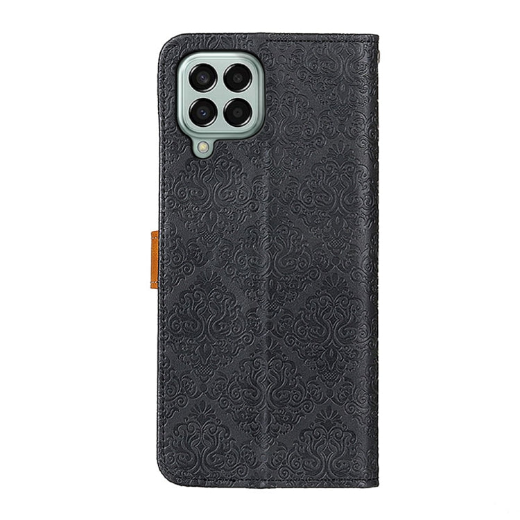 European Floral Embossed Leather Phone Case