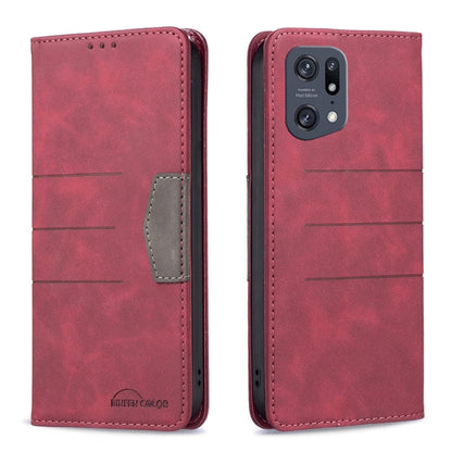 Magnetic Splicing Leather Phone Case