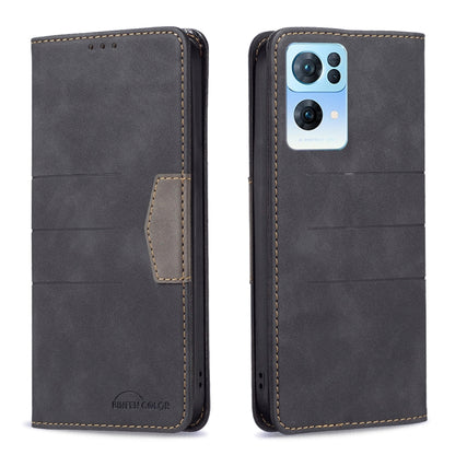 Magnetic Splicing Leather Phone Case