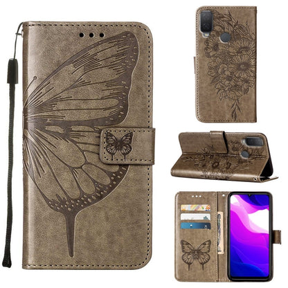 Embossed Butterfly Leather Phone Case, For Alcatel 1L 2021, For Google Pixel 6a 5G, For Google Pixel 7 5G