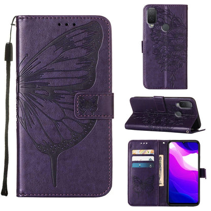 Embossed Butterfly Leather Phone Case, For Alcatel 1L 2021, For Google Pixel 6a 5G, For Google Pixel 7 5G
