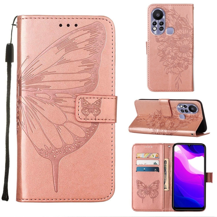 Embossed Butterfly Leather Phone Case, For Infinix Hot 10i / Smart 5 Pro, For Infinix Hot 11s, For Infinix Hot 11s NFC