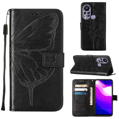 Embossed Butterfly Leather Phone Case, For Infinix Hot 10i / Smart 5 Pro, For Infinix Hot 11s, For Infinix Hot 11s NFC