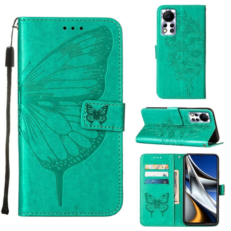 Embossed Butterfly Leather Phone Case, For Infinix Hot 10i / Smart 5 Pro, For Infinix Hot 11s, For Infinix Hot 11s NFC