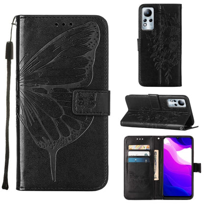 Embossed Butterfly Leather Phone Case, For Infinix Note 11, For Infinix Note 11i, For Infinix Note 11S / Note 11 Pro