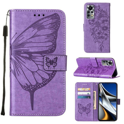 Embossed Butterfly Leather Phone Case, For Infinix Note 11, For Infinix Note 11i, For Infinix Note 11S / Note 11 Pro