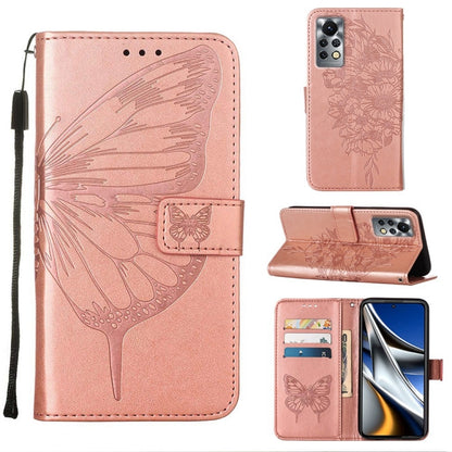 Embossed Butterfly Leather Phone Case, For Infinix Note 11, For Infinix Note 11i, For Infinix Note 11S / Note 11 Pro