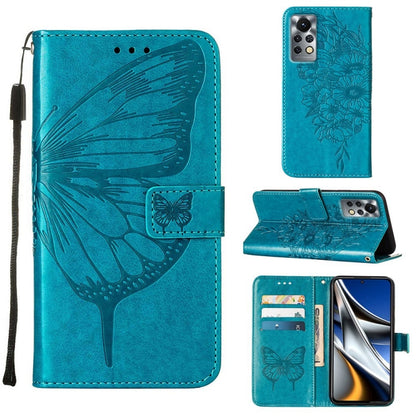 Embossed Butterfly Leather Phone Case, For Infinix Note 11, For Infinix Note 11i, For Infinix Note 11S / Note 11 Pro