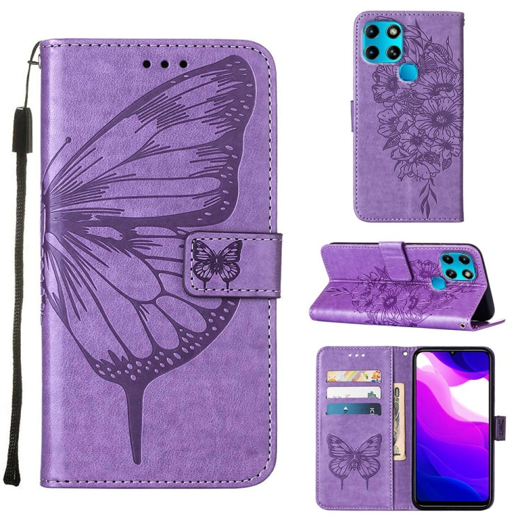 Embossed Butterfly Leather Phone Case, For Infinix Smart 6, For Infinix Zero X Neo, For Infinix Zero X / Zero X Pro