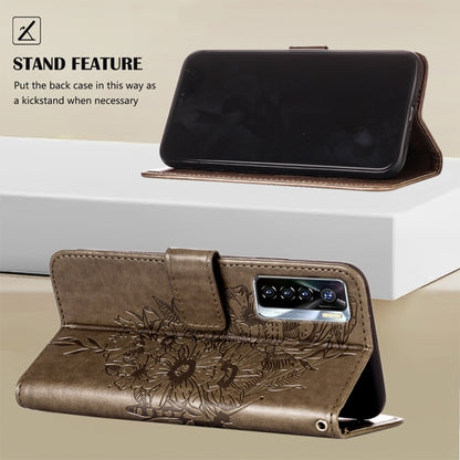 Embossed Butterfly Leather Phone Case, For Tecno Camon 17 Pro, For Tecno Camon 18 Premier, For Tecno Camon 18i