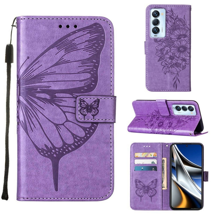 Embossed Butterfly Leather Phone Case