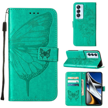 Embossed Butterfly Leather Phone Case