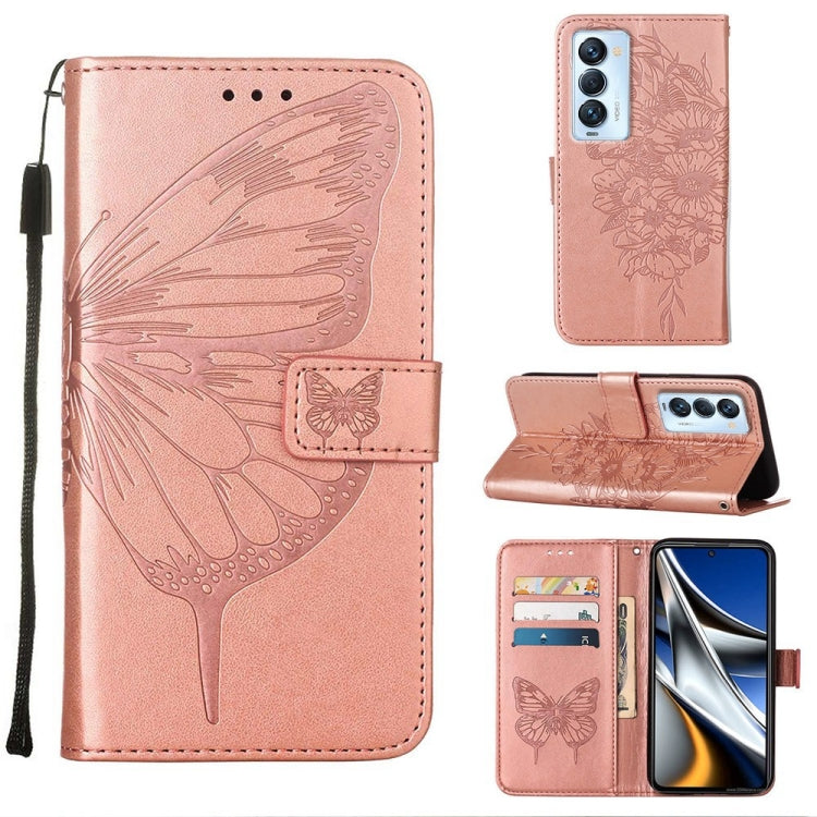 Embossed Butterfly Leather Phone Case