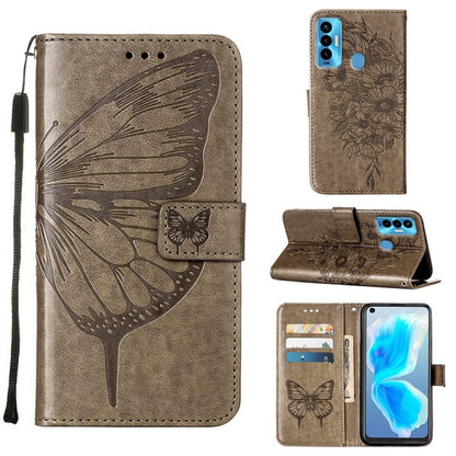 Embossed Butterfly Leather Phone Case