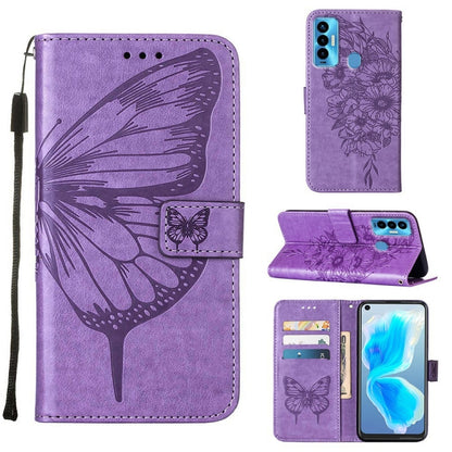 Embossed Butterfly Leather Phone Case