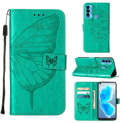 Embossed Butterfly Leather Phone Case
