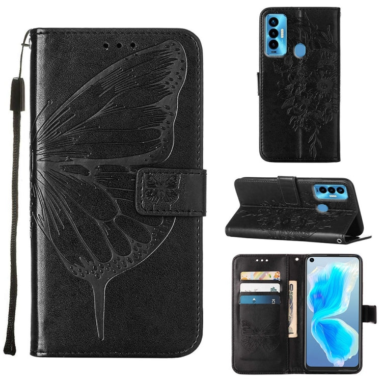 Embossed Butterfly Leather Phone Case