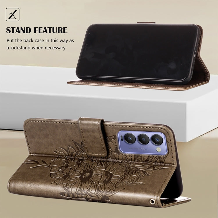 Embossed Butterfly Leather Phone Case