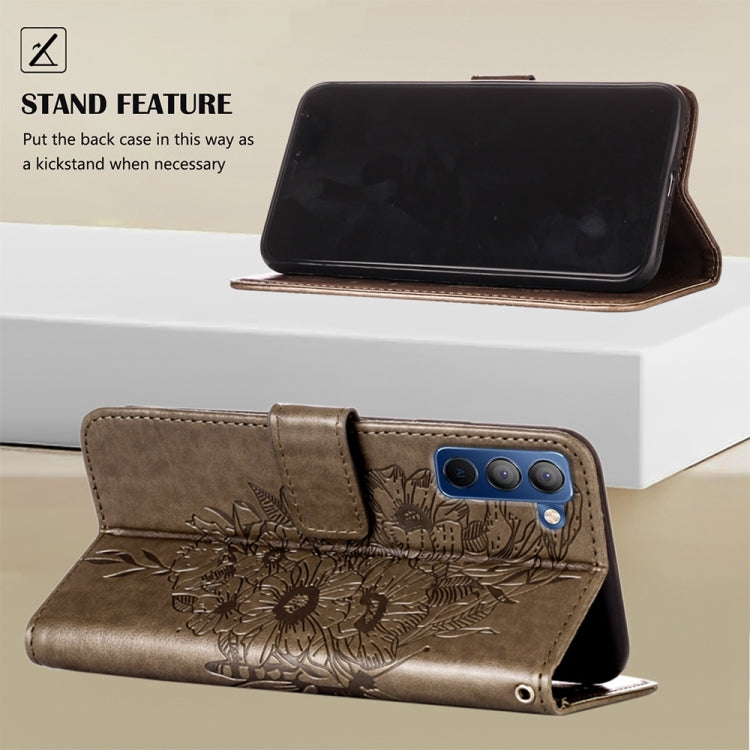 Embossed Butterfly Leather Phone Case