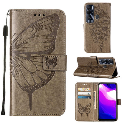 Embossed Butterfly Leather Phone Case