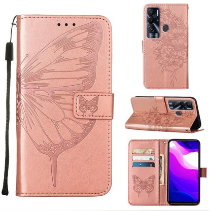 Embossed Butterfly Leather Phone Case