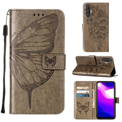 Embossed Butterfly Leather Phone Case, For Tecno Spark 8, For Tecno Spark 8P, For Tecno Spark Go 2020 & 2021/6 Go