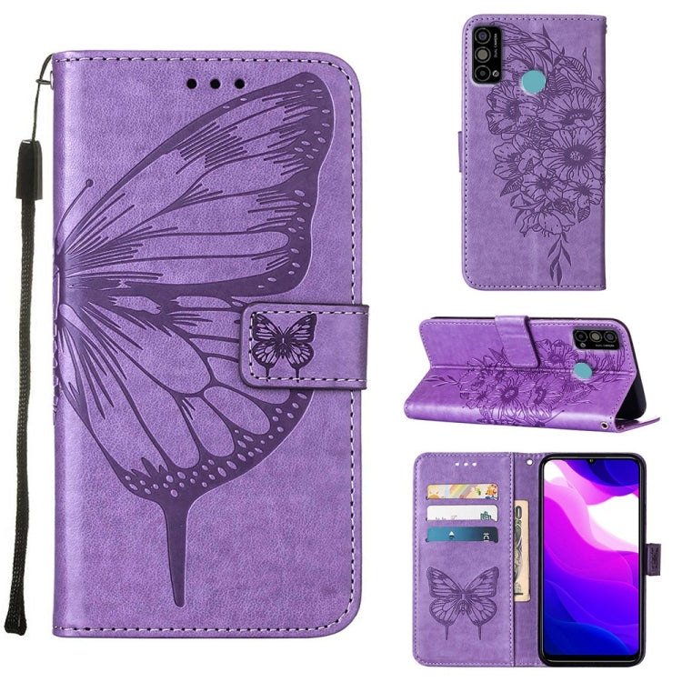 Embossed Butterfly Leather Phone Case, For Tecno Spark 8, For Tecno Spark 8P, For Tecno Spark Go 2020 & 2021/6 Go