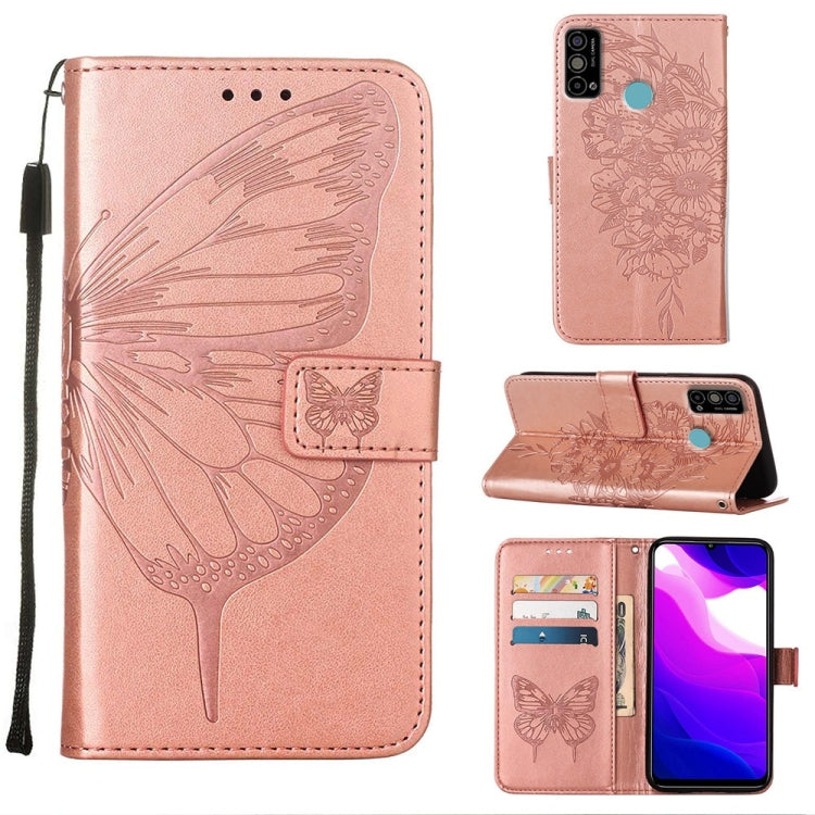 Embossed Butterfly Leather Phone Case, For Tecno Spark 8, For Tecno Spark 8P, For Tecno Spark Go 2020 & 2021/6 Go