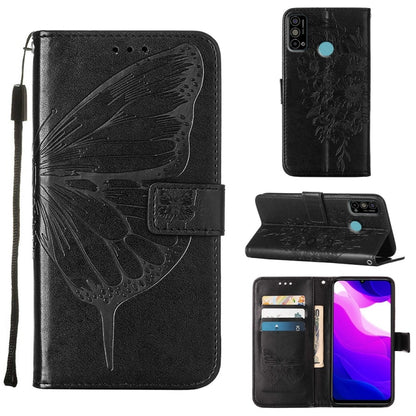 Embossed Butterfly Leather Phone Case, For Tecno Spark 8, For Tecno Spark 8P, For Tecno Spark Go 2020 & 2021/6 Go
