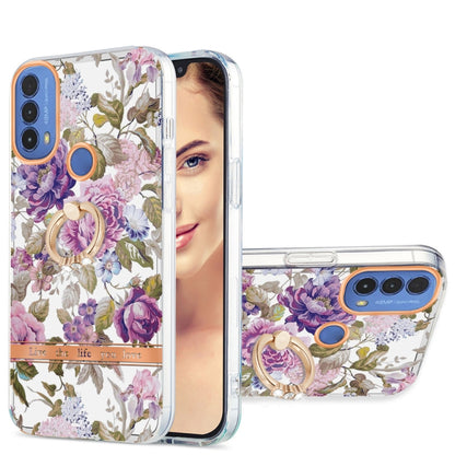 Ring IMD Flowers TPU Phone Case, For Motorola Moto E7 Power /  E7i Power, For Motorola Moto E20 / E30 / E40, For Motorola Moto G Pure, For Motorola Moto G Stylus 2022 4G