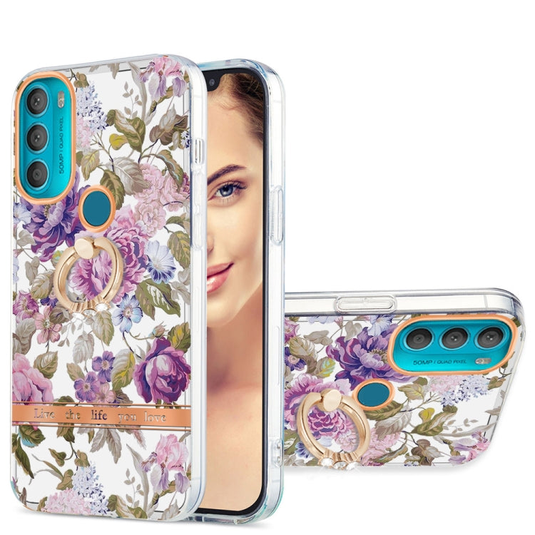 Ring IMD Flowers TPU Phone Case, For Motorola Moto G60 / G40 Fusion, For Motorola Moto G71 5G, For Motorola Moto G200, For Motorola Moto Edge 20