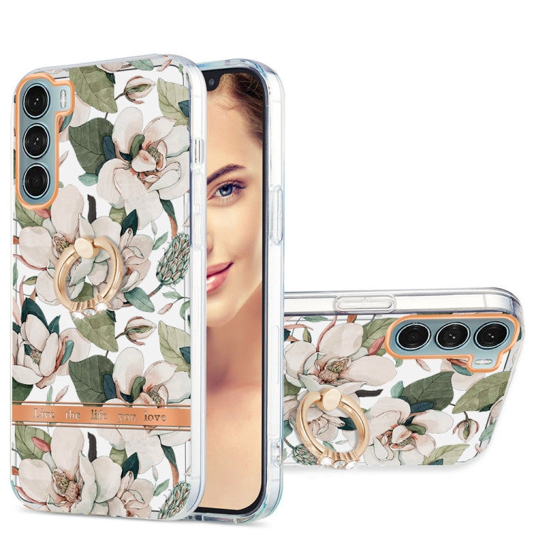 Ring IMD Flowers TPU Phone Case, For Motorola Moto G60 / G40 Fusion, For Motorola Moto G71 5G, For Motorola Moto G200, For Motorola Moto Edge 20