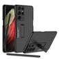 GKK Ultra-thin Shockproof Phone Case with Holder & Pen Slots & Stylus Pen, For Samsung Galaxy S21 Ultra 5G