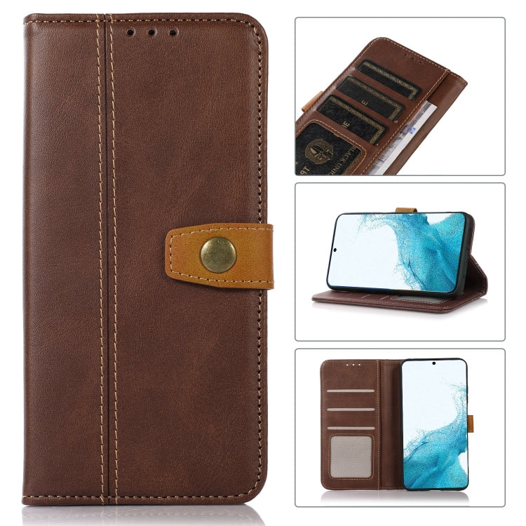 Stitching Thread Calf Texture Leather Phone Case