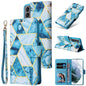 Marble Bronzing Stitching Leather Phone Case