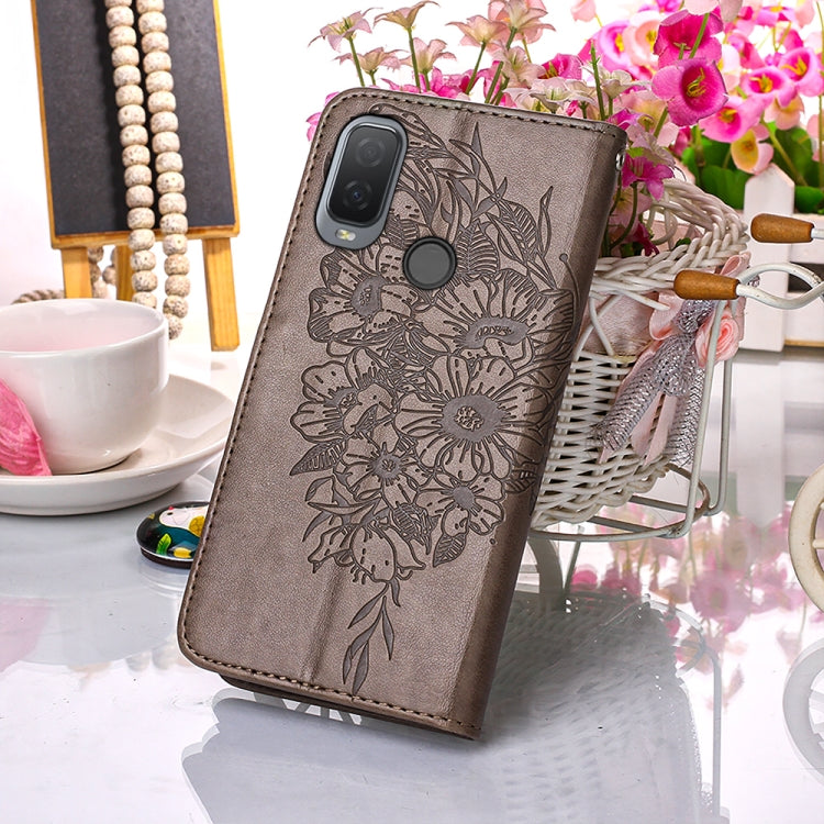 Embossed Butterfly Leather Phone Case, For Alcatel 1L 2021, For Motorola Moto G 5G 2022, For Motorola Moto G52