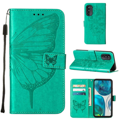 Embossed Butterfly Leather Phone Case, For Alcatel 1L 2021, For Motorola Moto G 5G 2022, For Motorola Moto G52