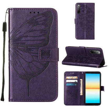 Embossed Butterfly Leather Phone Case, For OPPO Reno7 4G/F21 Pro, For Sony Xperia 1 IV, For Sony Xperia 10 IV