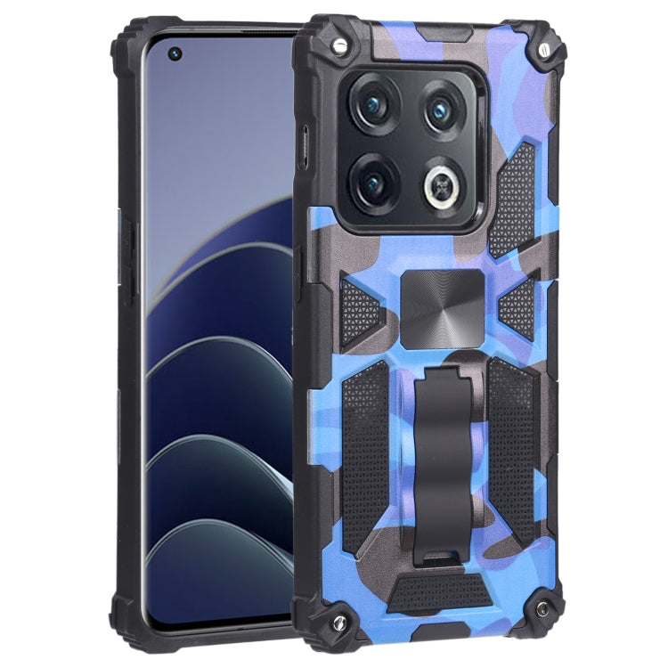 Camouflage Armor Shockproof TPU + PC Magnetic Protective Phone Case with Holder