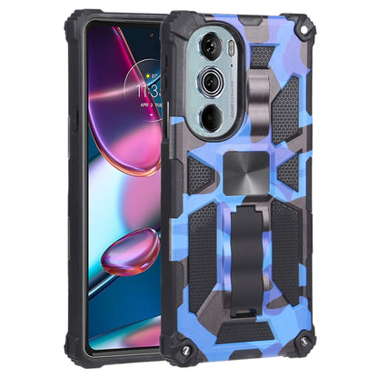 Camouflage Armor Shockproof TPU + PC Magnetic Protective Phone Case with Holder