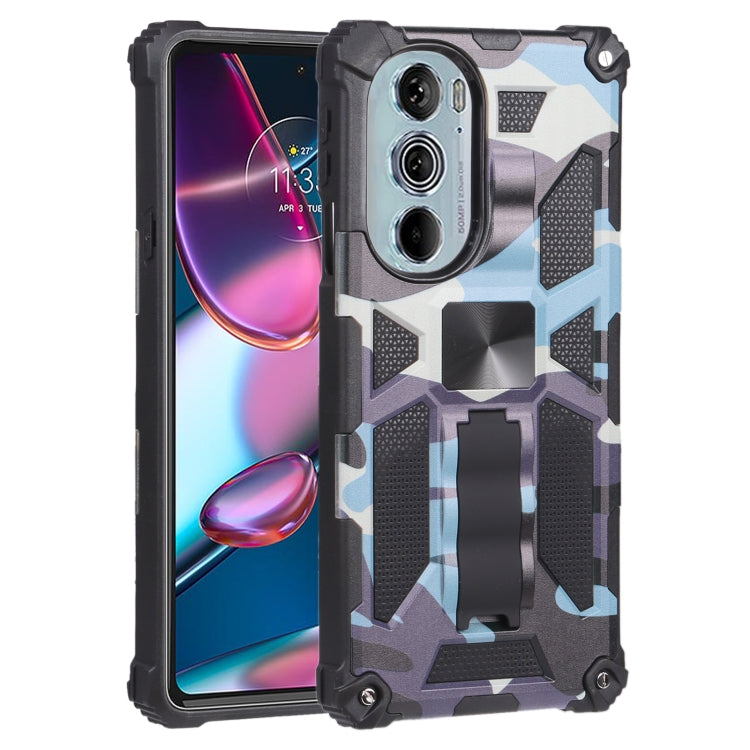 Camouflage Armor Shockproof TPU + PC Magnetic Protective Phone Case with Holder