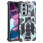 Camouflage Armor Shockproof TPU + PC Magnetic Protective Phone Case with Holder