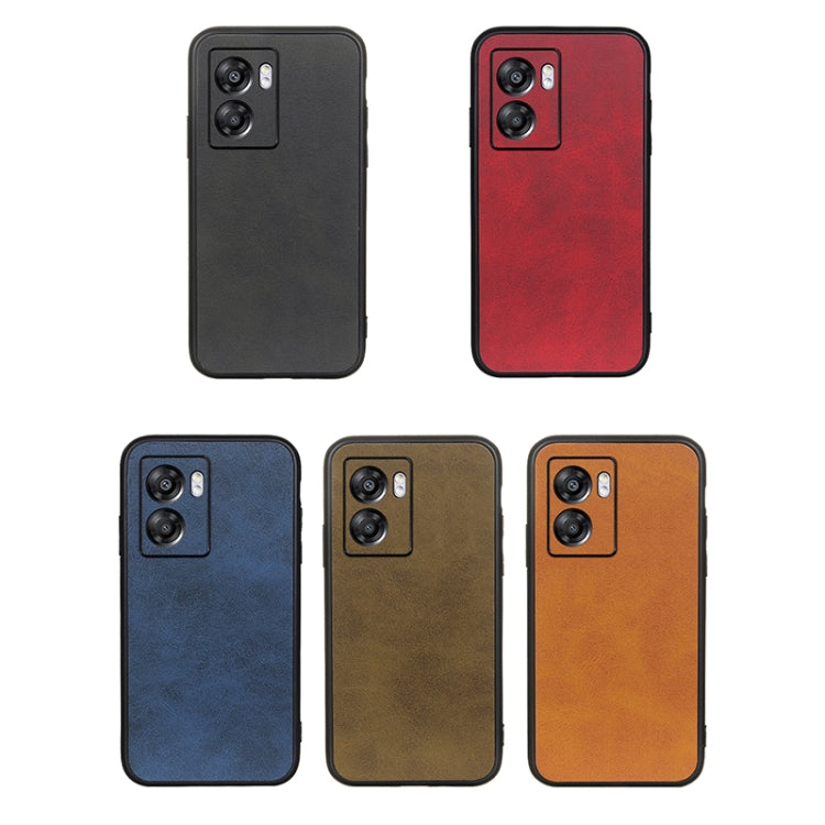 Accurate Hole Two-color Calf Texture PU Phone Case, For OPPO A57 5G, For OPPO K10 5G, For OPPO K10 Pro 5G, For OPPO Realme 9 Pro