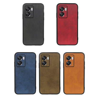 Accurate Hole Two-color Calf Texture PU Phone Case, For OPPO A57 5G, For OPPO K10 5G, For OPPO K10 Pro 5G, For OPPO Realme 9 Pro