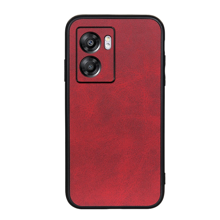 Accurate Hole Two-color Calf Texture PU Phone Case, For OPPO A57 5G, For OPPO K10 5G, For OPPO K10 Pro 5G, For OPPO Realme 9 Pro