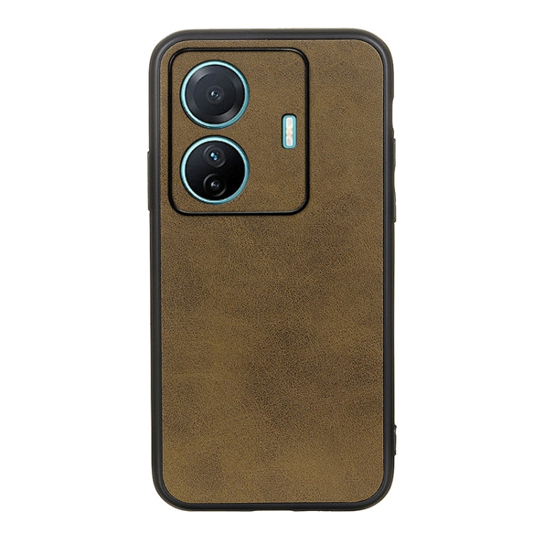 Accurate Hole Two-color Calf Texture PU Phone Case